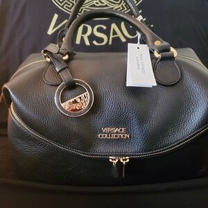 Versace Collection: Vitello Stampa Alce Bag.